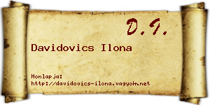 Davidovics Ilona névjegykártya
